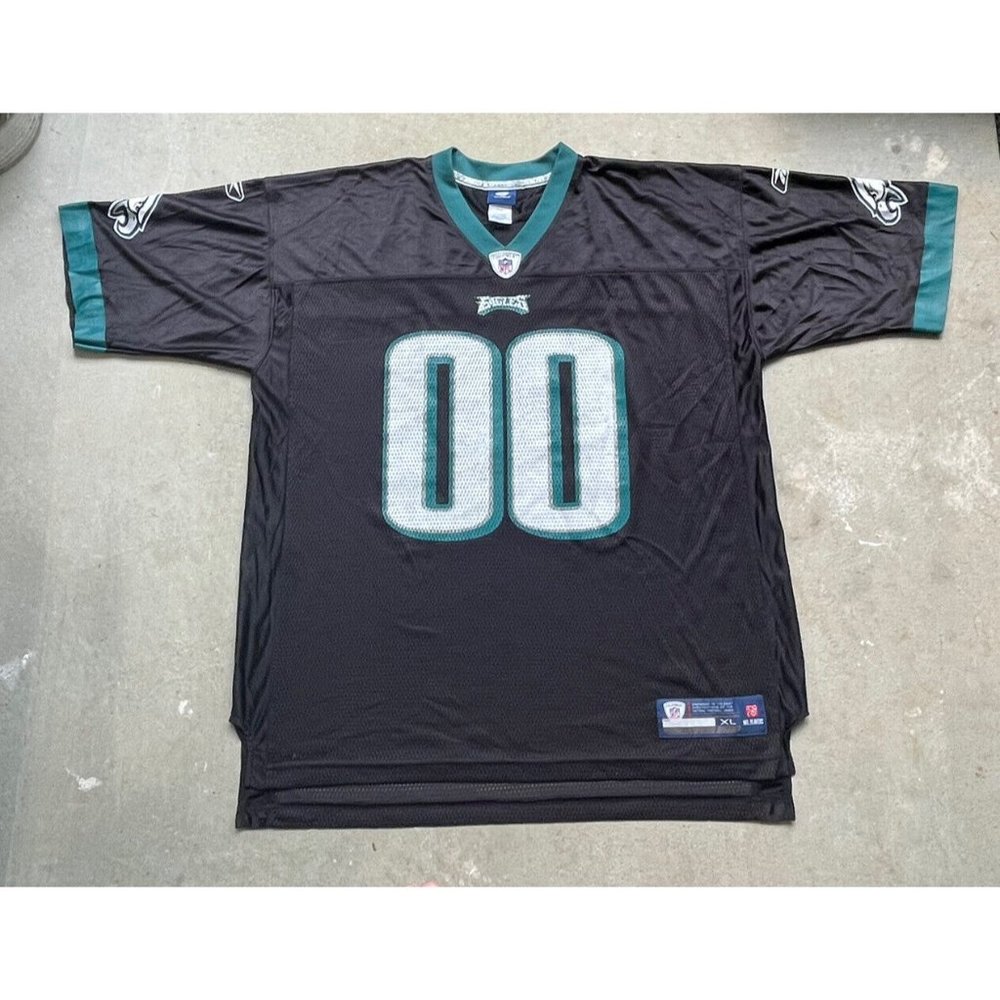 VTG Philadelphia Eagles NFL On Field Jersey Reebok Green Black XL Men’s Team 00